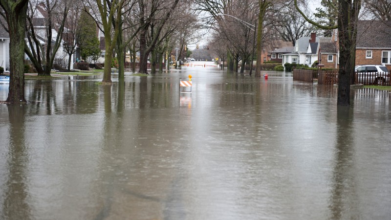 Flooded road