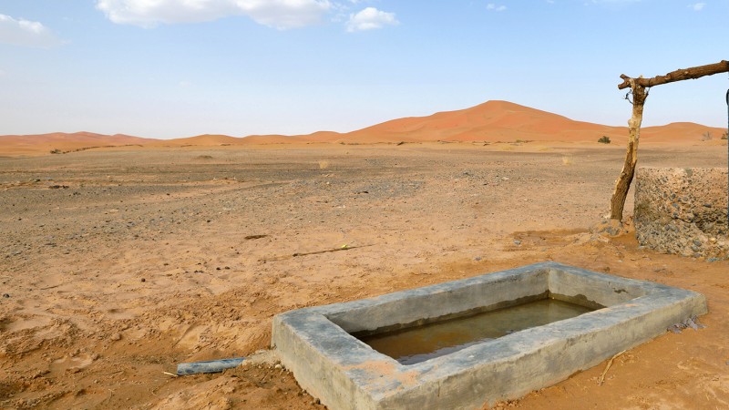 Water pit and well